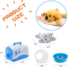 Liberty Imports pet bowls and treats pair for feeding pretend meals