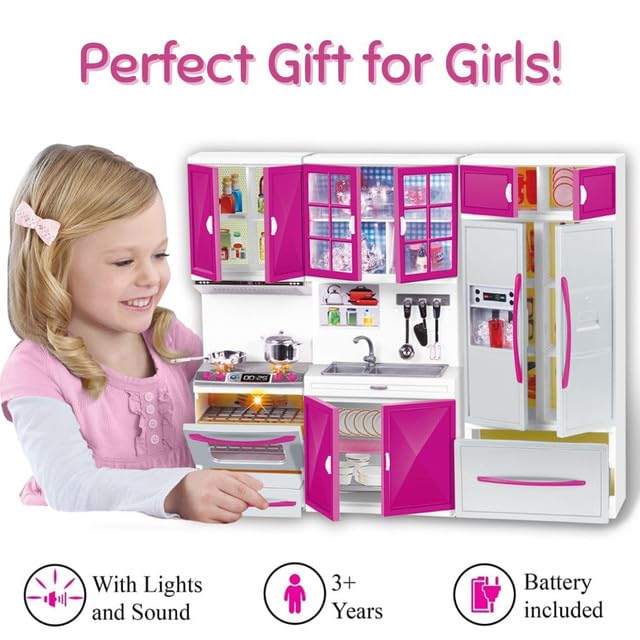 Liberty Imports 3-in-1 playset supports imaginative kitchen roles.