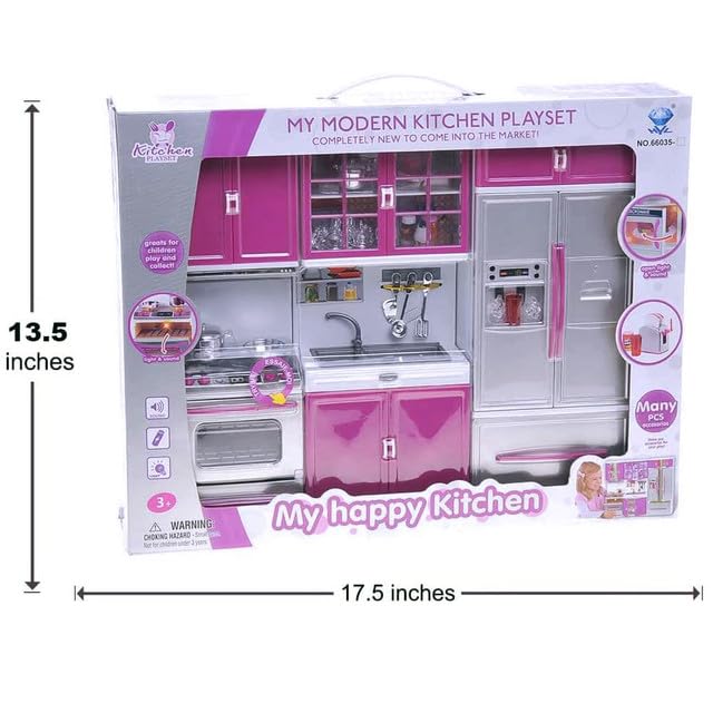 Liberty Imports lights and sounds enhance realistic pretend cooking.