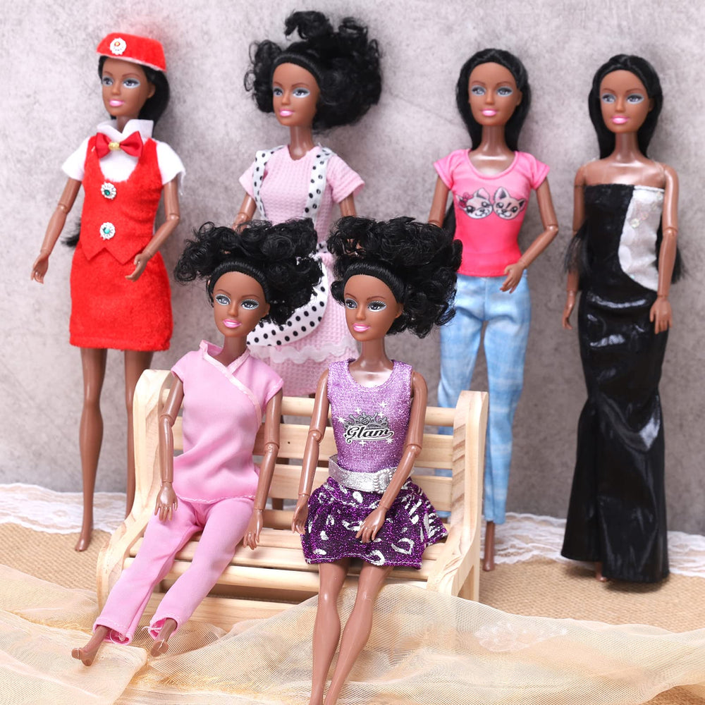 Liberty Imports 11.5-inch African American dolls, individually boxed, ideal for gifting.