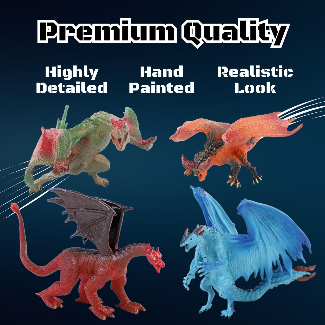 Liberty Imports dragon figure inspires imaginative play and diorama crafts.