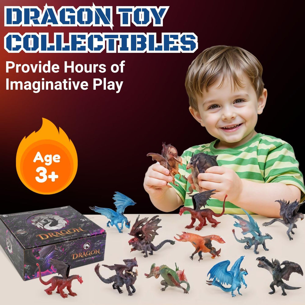 Liberty Imports dragon figure set enhances classroom decor and creative projects.