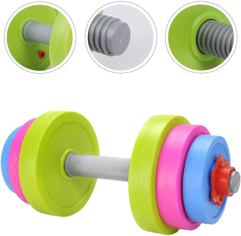 Liberty Imports weight plates filled with sand or water provide adjustable resistance.