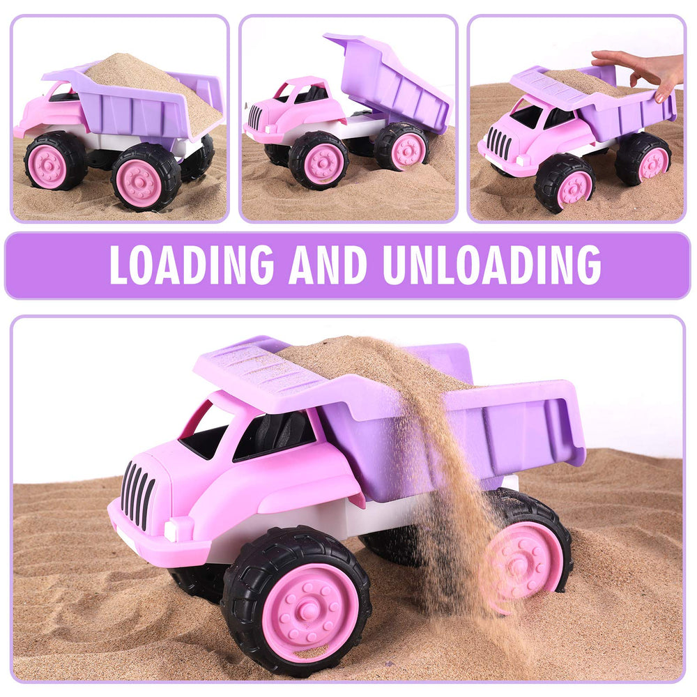 Liberty Imports pink dumper action toy supports indoor and outdoor play