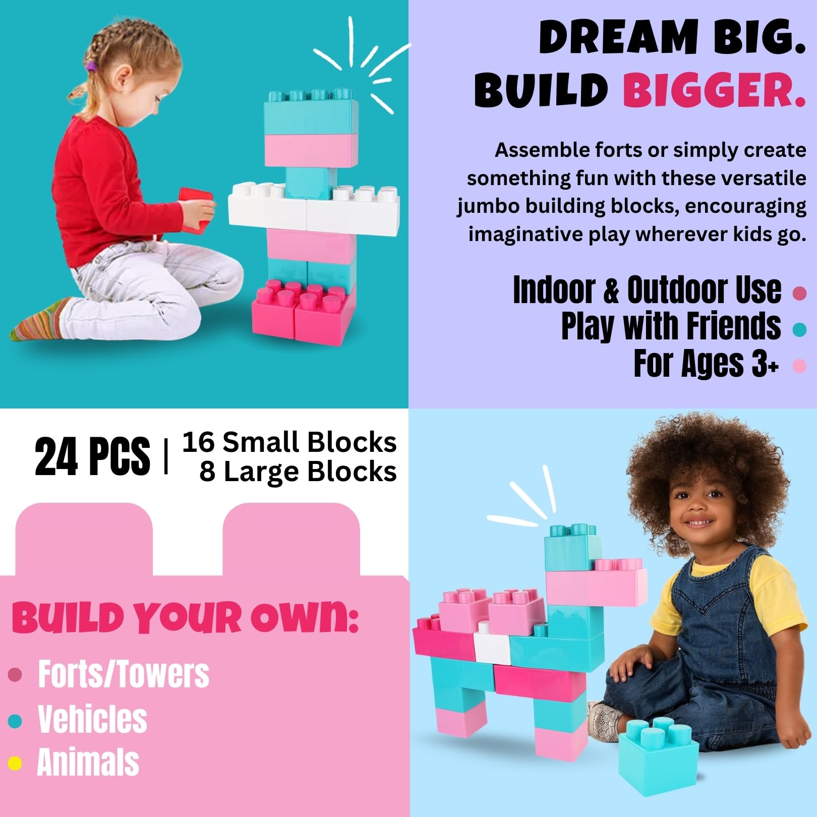 BPA-free plastic blocks from Liberty Imports for safe, durable building fun