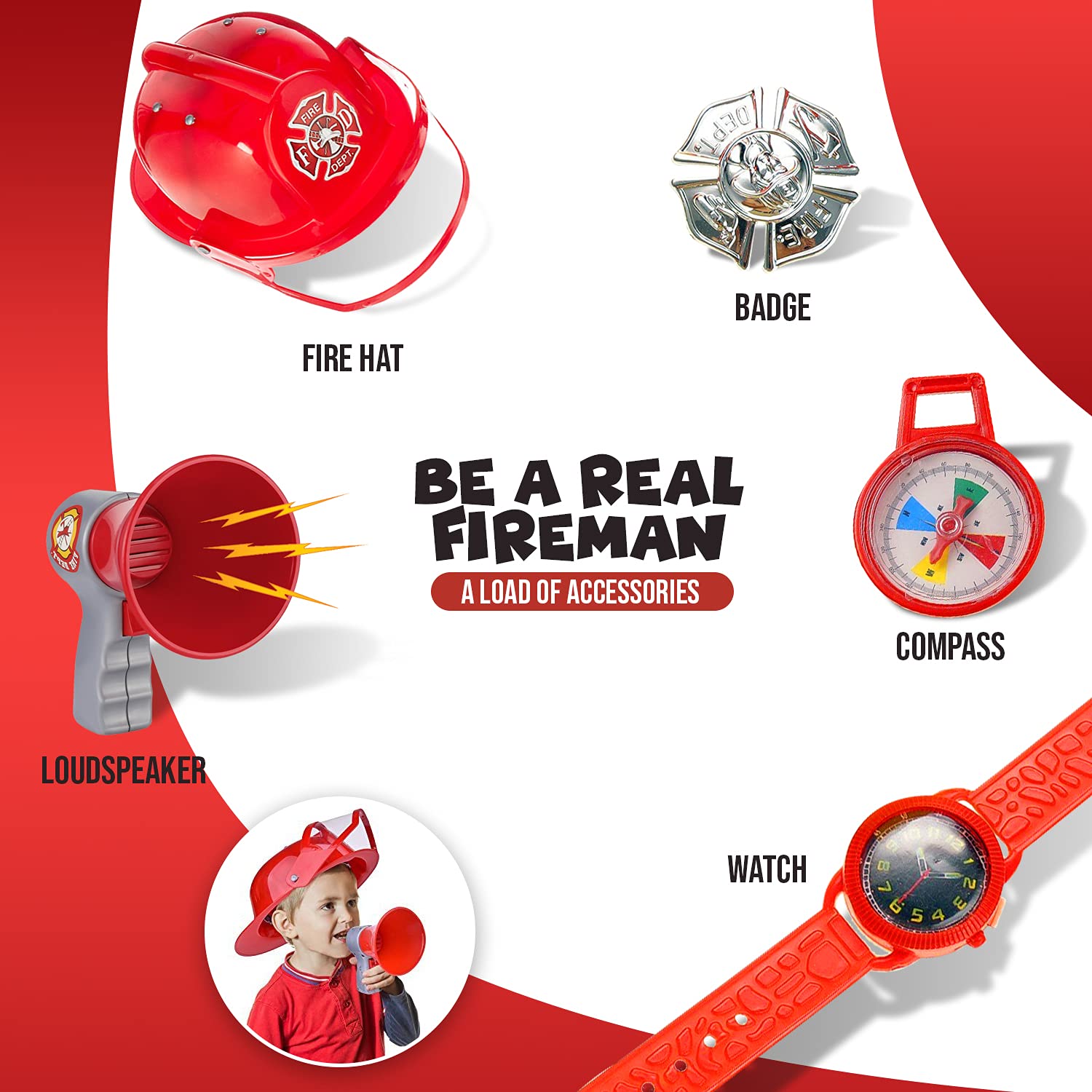 Liberty Imports badge and compass add believable junior hero details