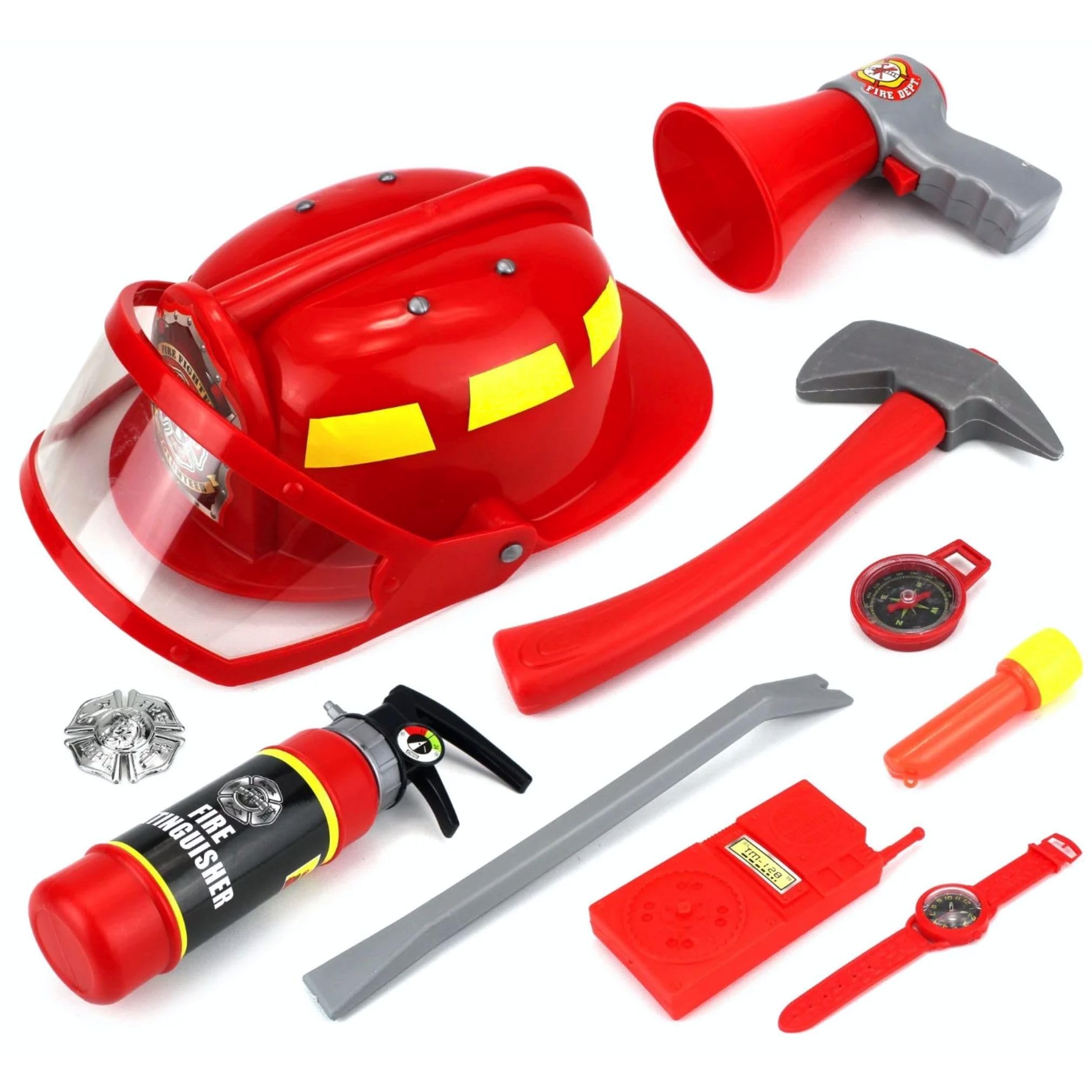 Liberty Imports hatchet and crowbar tools complete the firefighter set