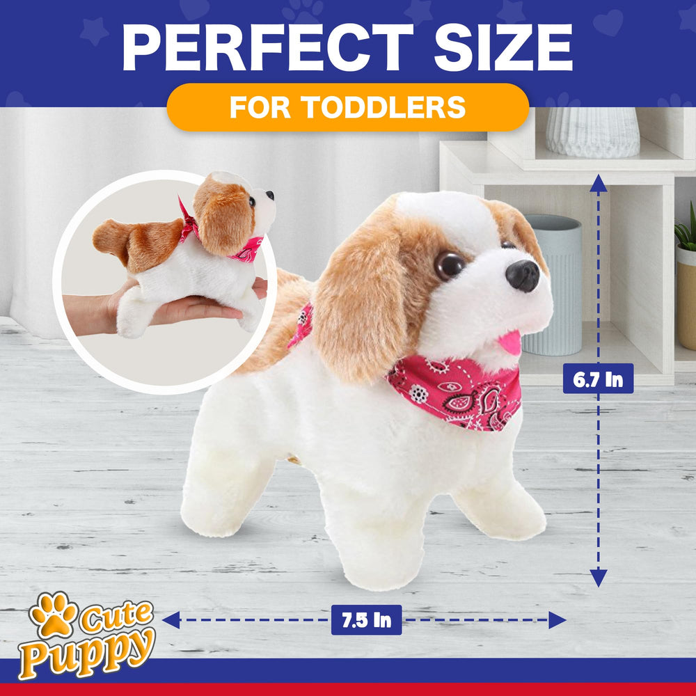 Liberty Imports Flip Over Puppy barking feature demonstrated during pretend pet play.