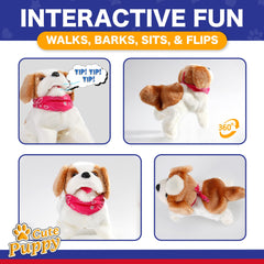 Liberty Imports Flip Over Puppy flipping action showcases 360-degree tricks.
