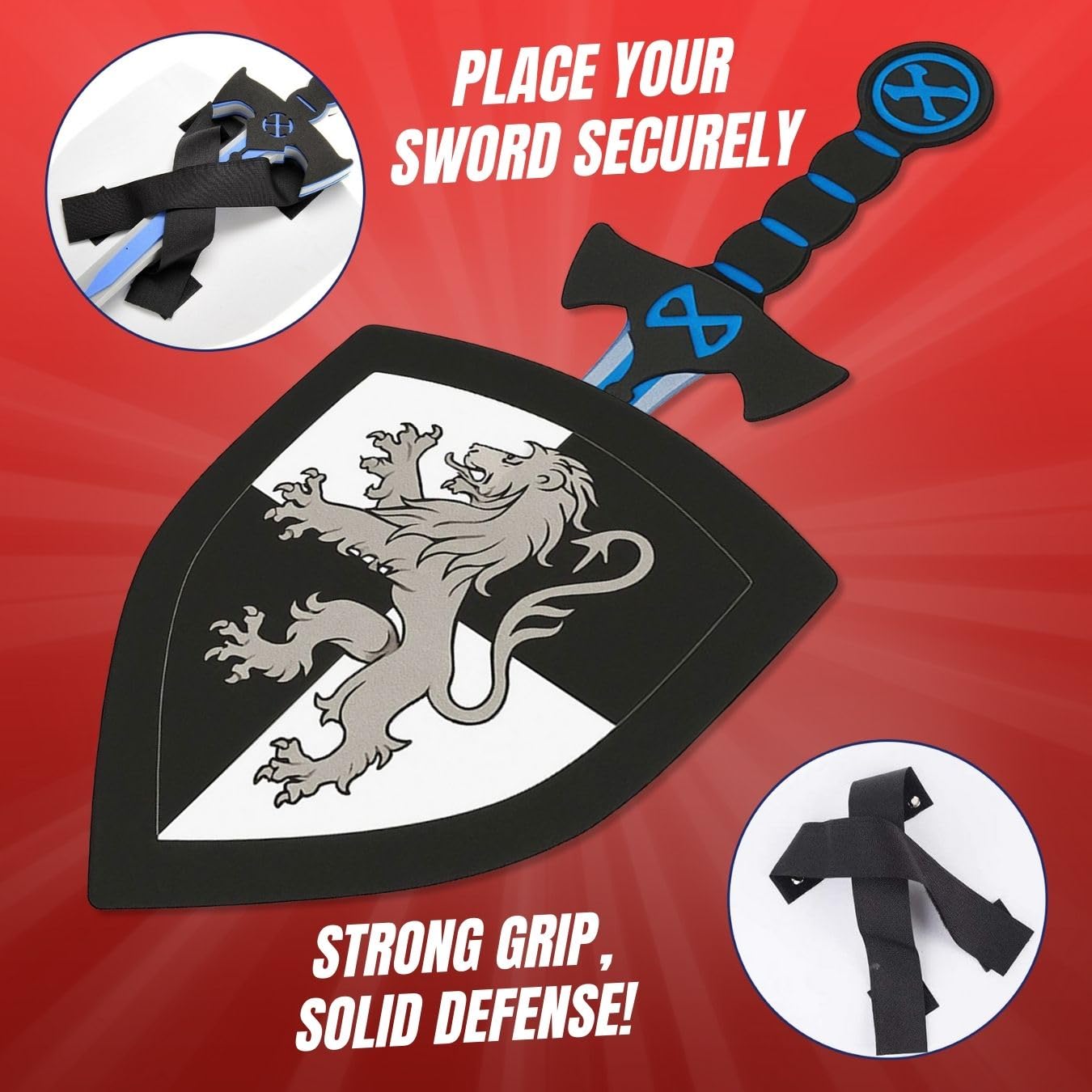 Liberty Imports 12-inch foam shield ready for kid-friendly knight defense