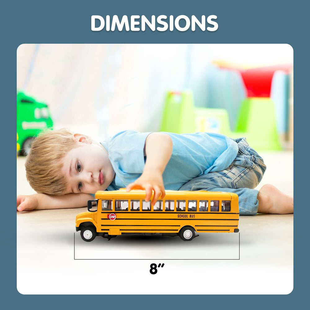 Liberty Imports durable diecast bus, a gift-ready collectible
