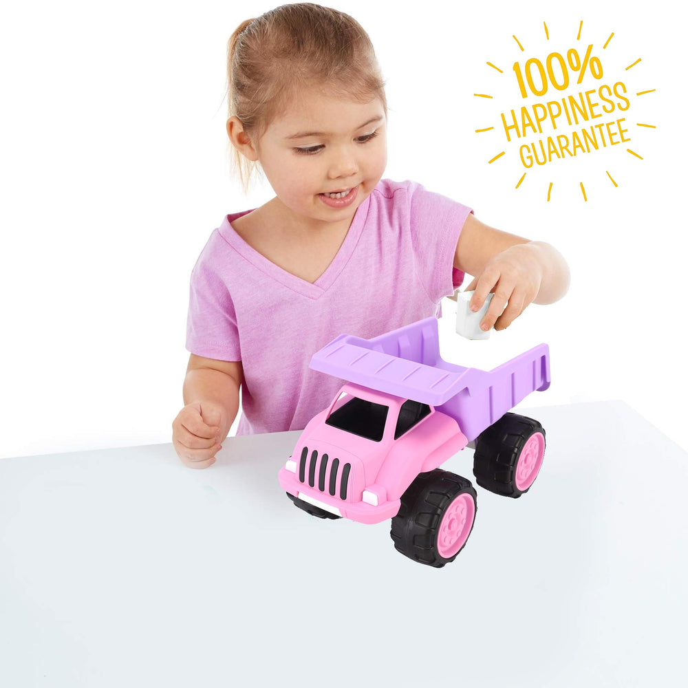 Liberty Imports gift ready packaging makes this pink dump truck a charming present
