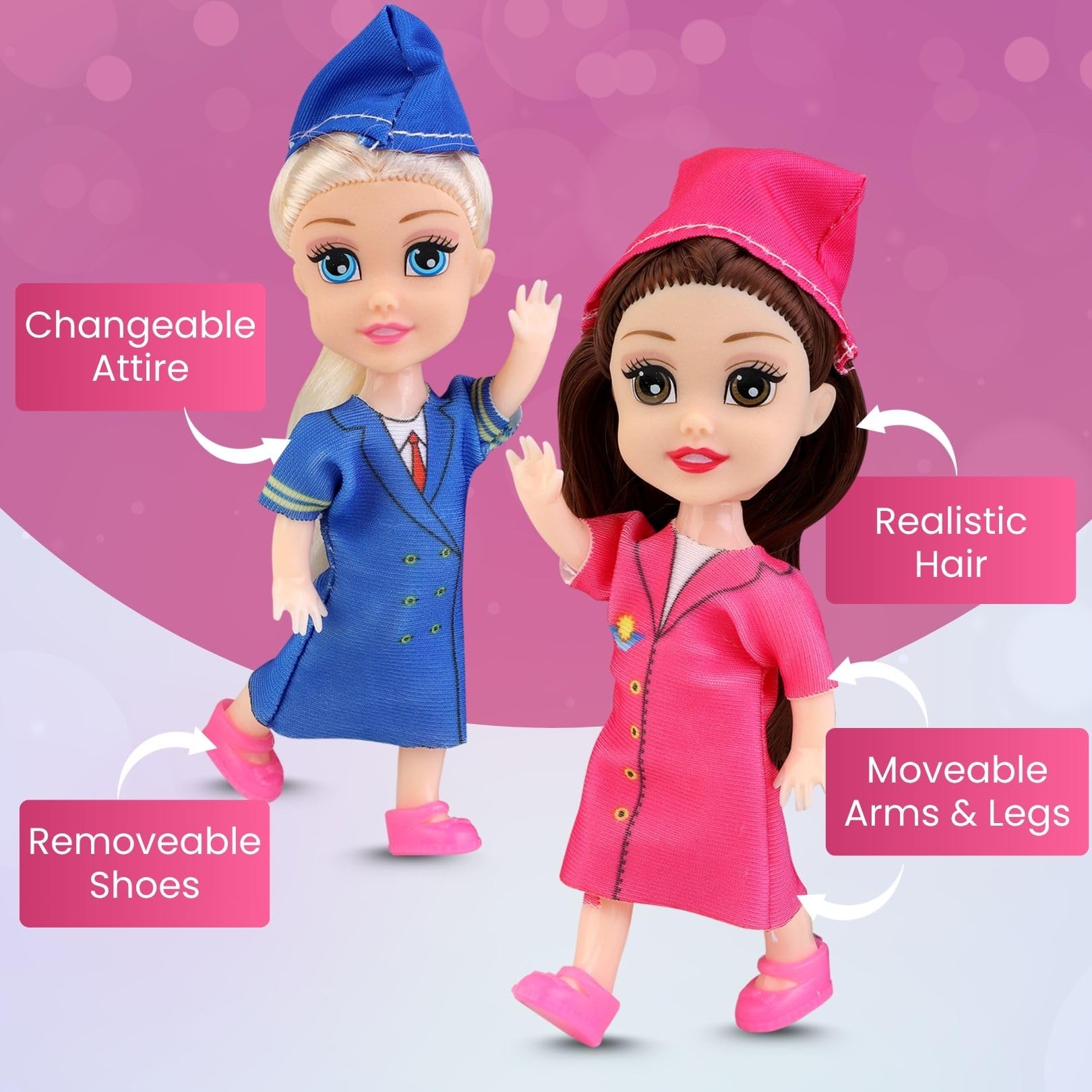 Liberty Imports Little Career baker doll outfit supports kitchen pretend play