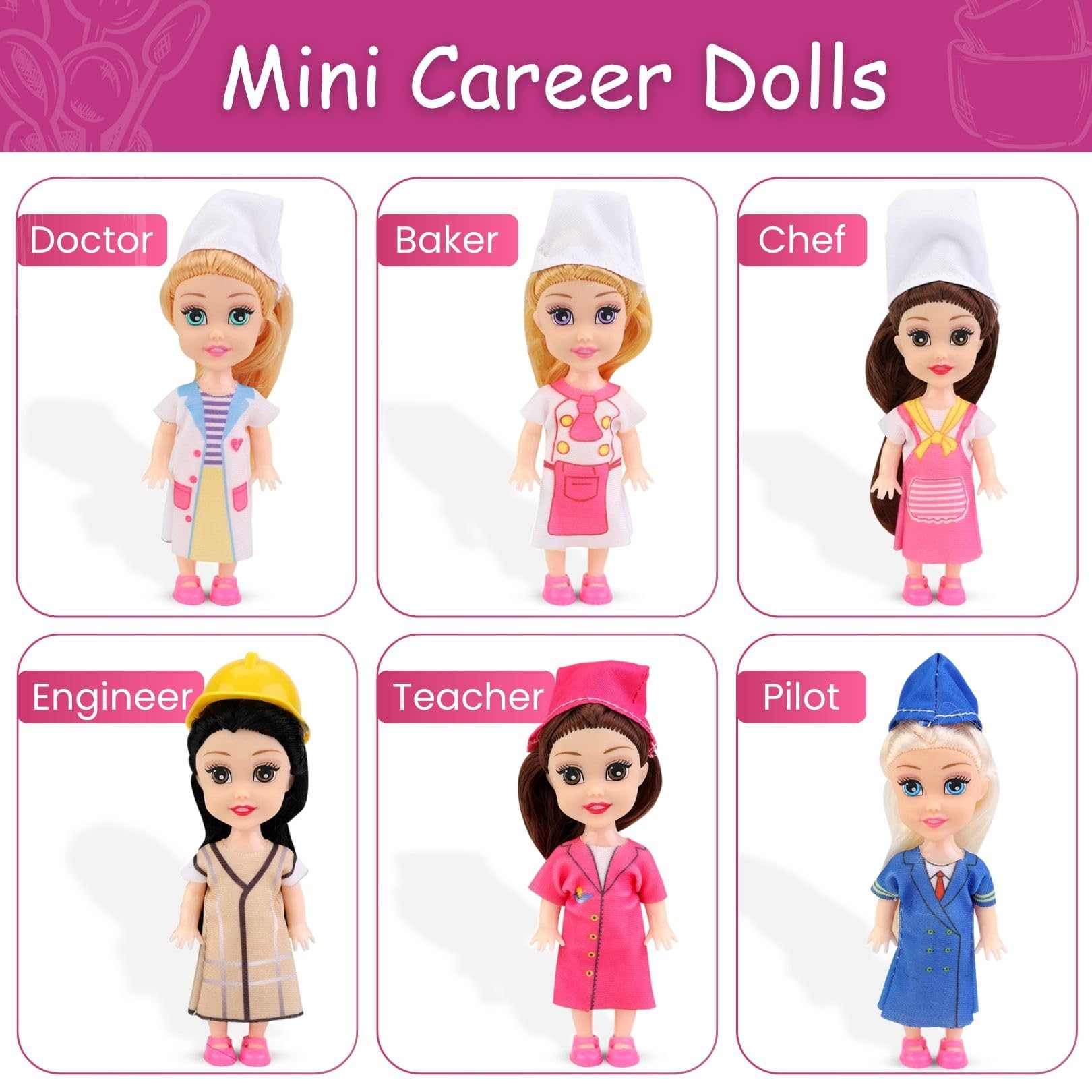 Liberty Imports Little Career doctor doll outfit for caring role-play adventures