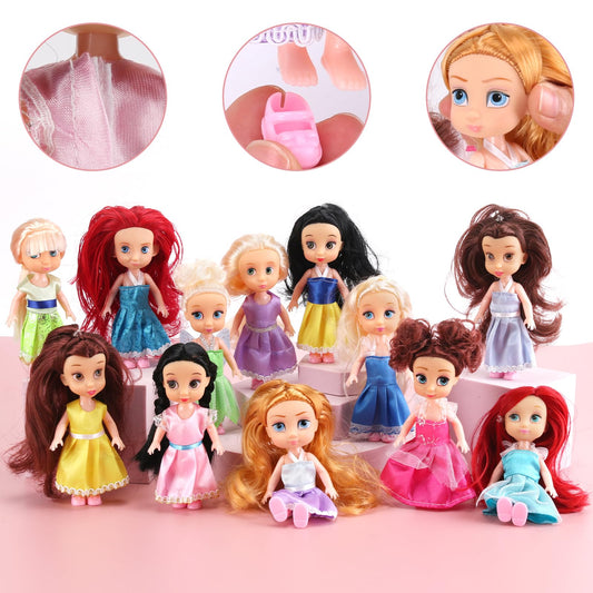 Liberty Imports princess dolls feature glimmering dresses with intricate details for styling fun.