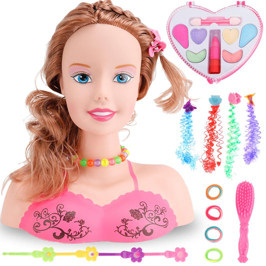 Liberty Imports doll head with soft hair for easy styling and creativity.