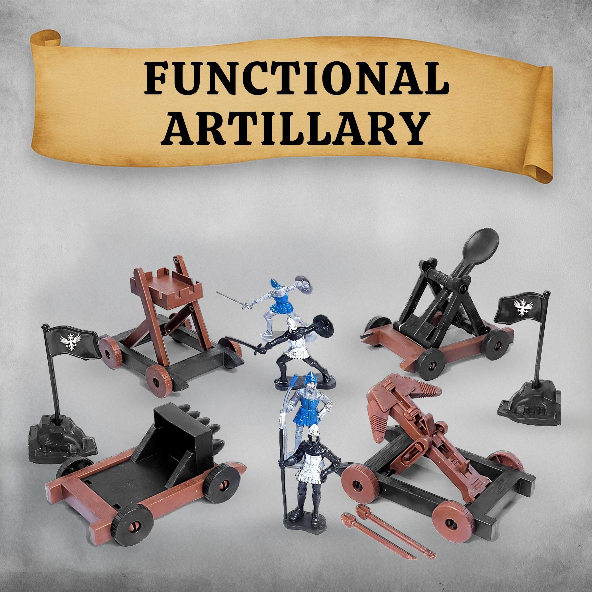 Liberty Imports catapult model adds dynamic siege action to scenes.