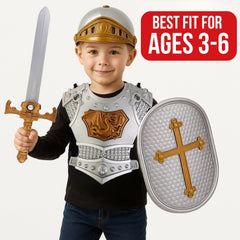 Liberty Imports chest plate offers an authentic look while keeping comfortable wear for kids.