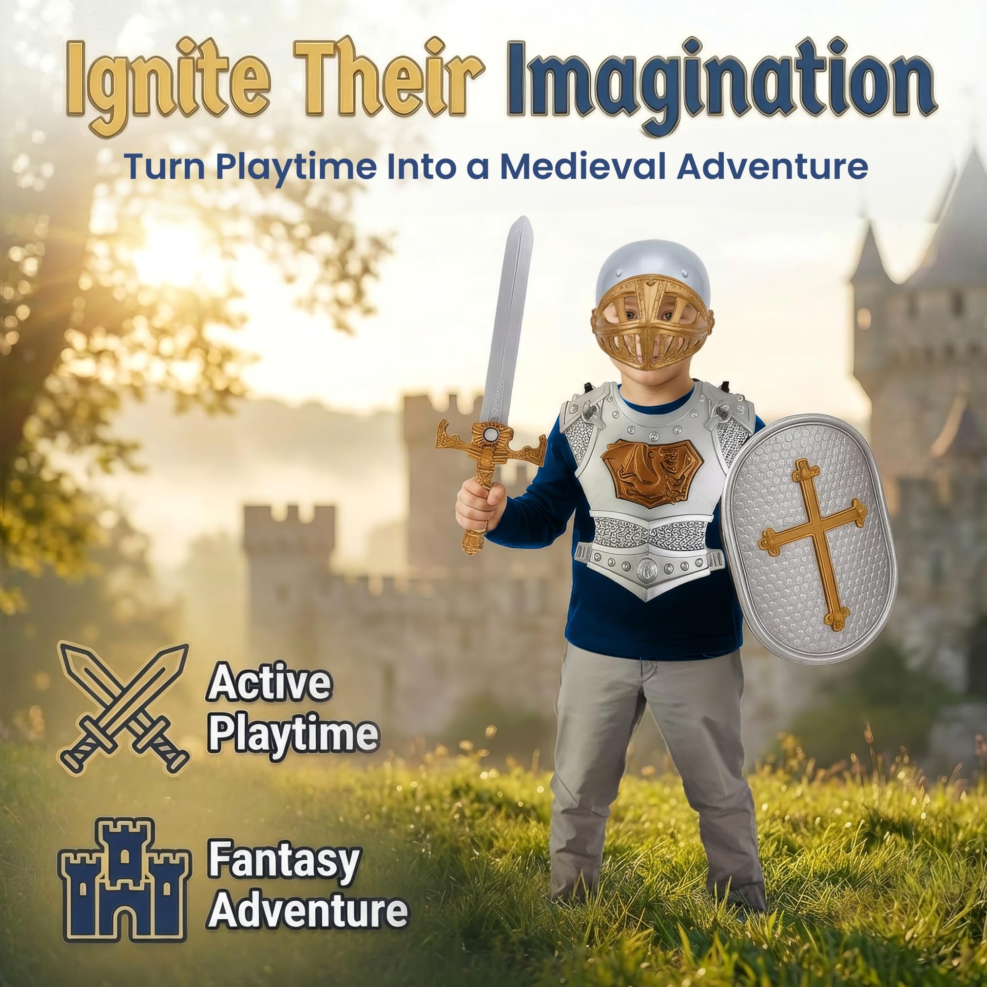 Liberty Imports gauntlets protect small hands during active role play.