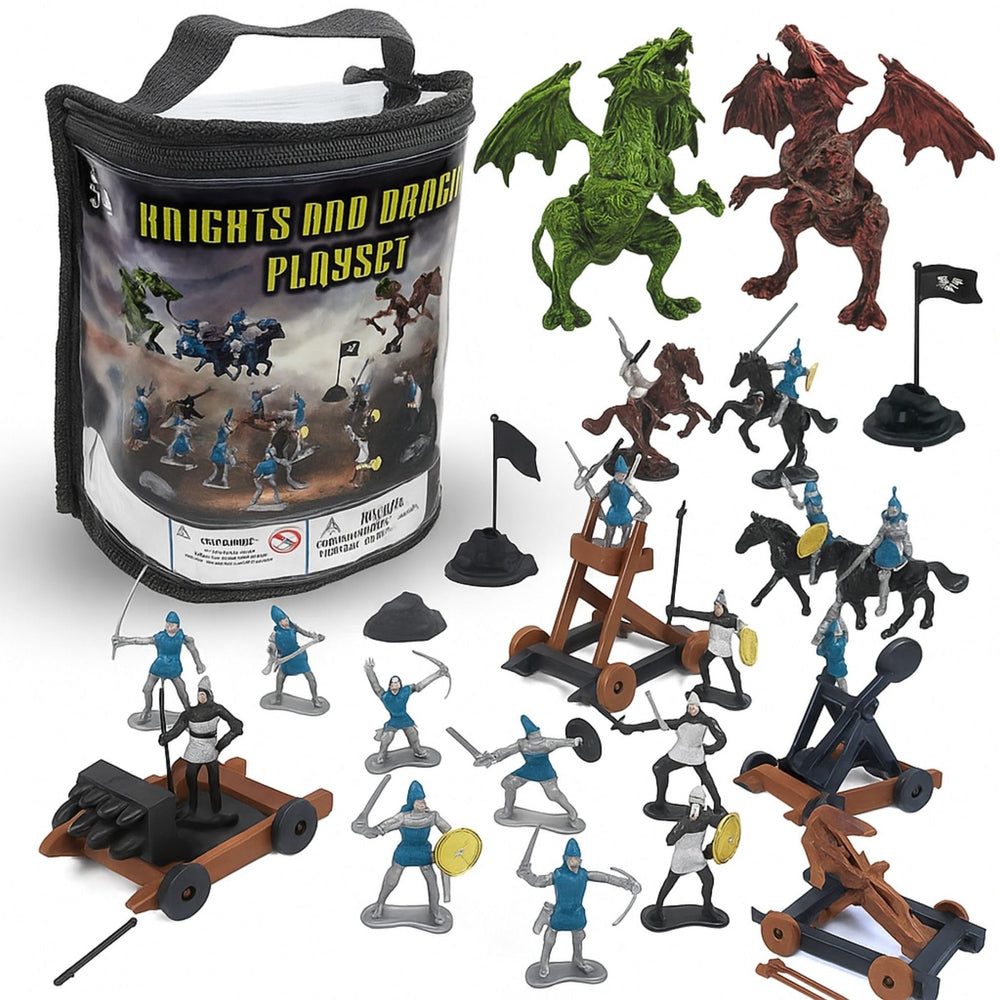 Liberty Imports knights figure in heroic pose for imaginative pretend battles.