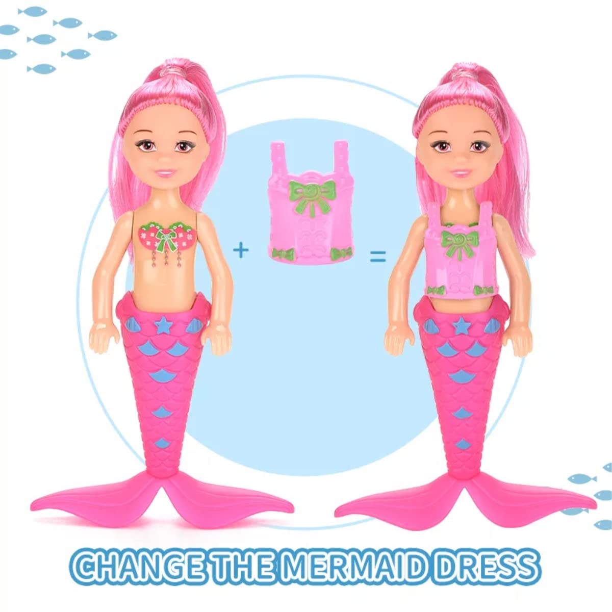 Poseable Liberty Imports mermaid dolls with arms and tails for adventures
