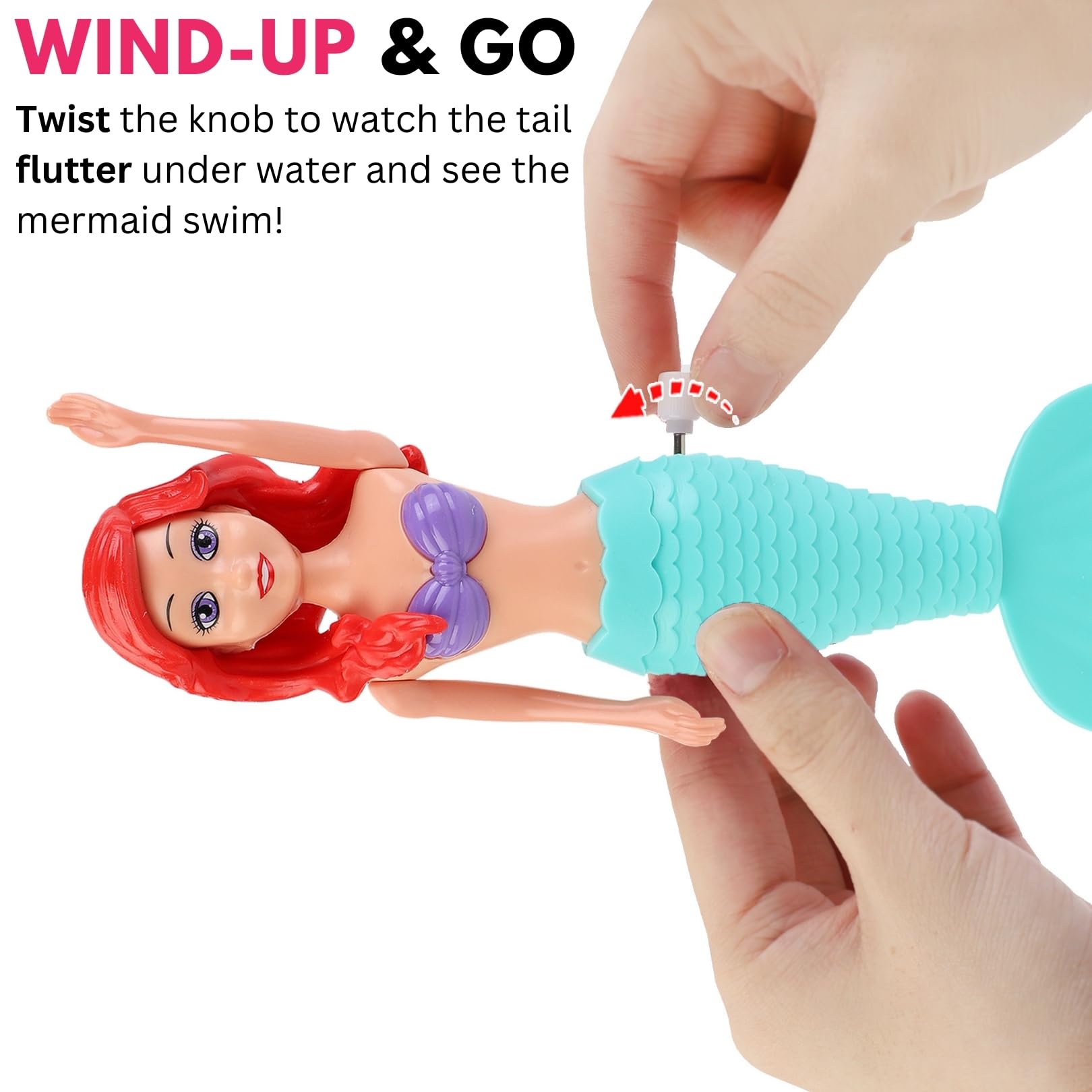Liberty Imports mermaid seven-and-a-half-inch size for easy grip during bath time