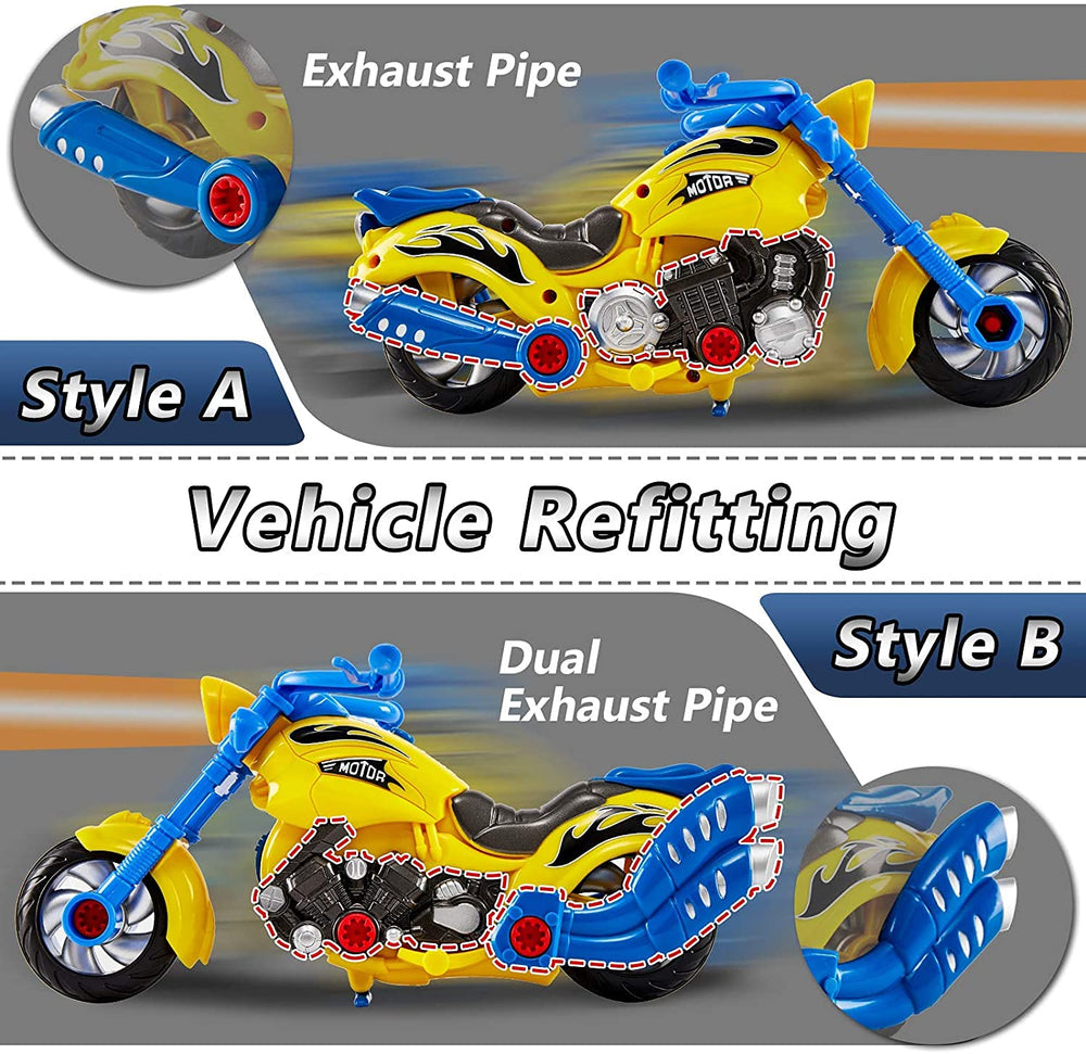 Liberty Imports motorcycle lights and sounds spark imaginative pretend play.