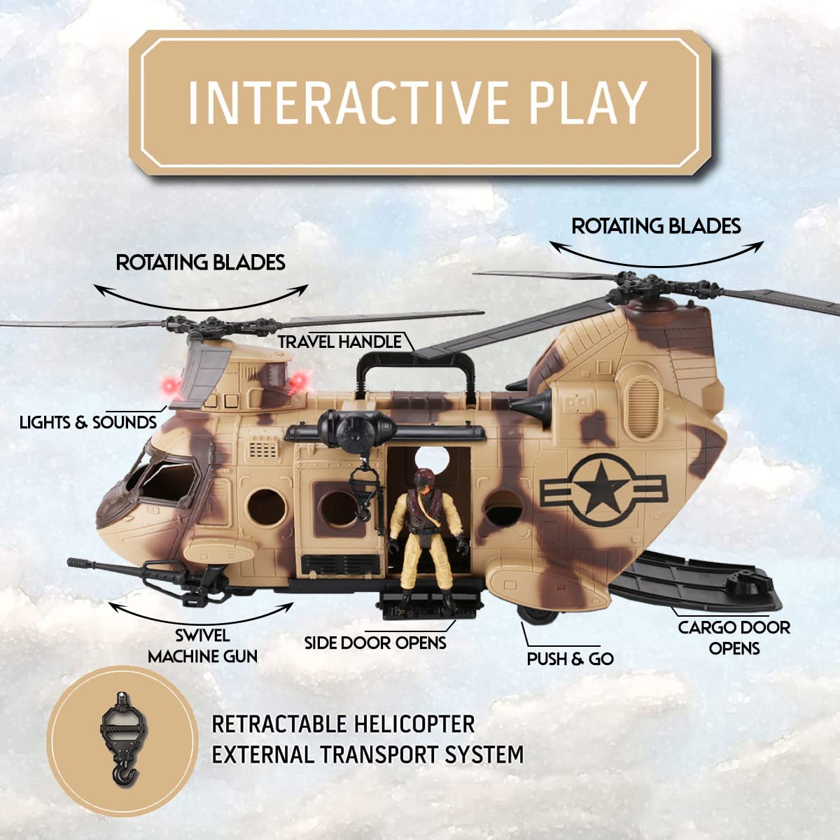 Liberty Imports motorcycle supports fast-paced chase scenes during pretend operations.