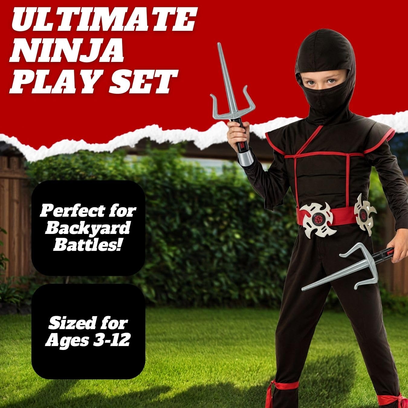 Liberty Imports Ninja Warrior sais for quick-draw ninja role play.