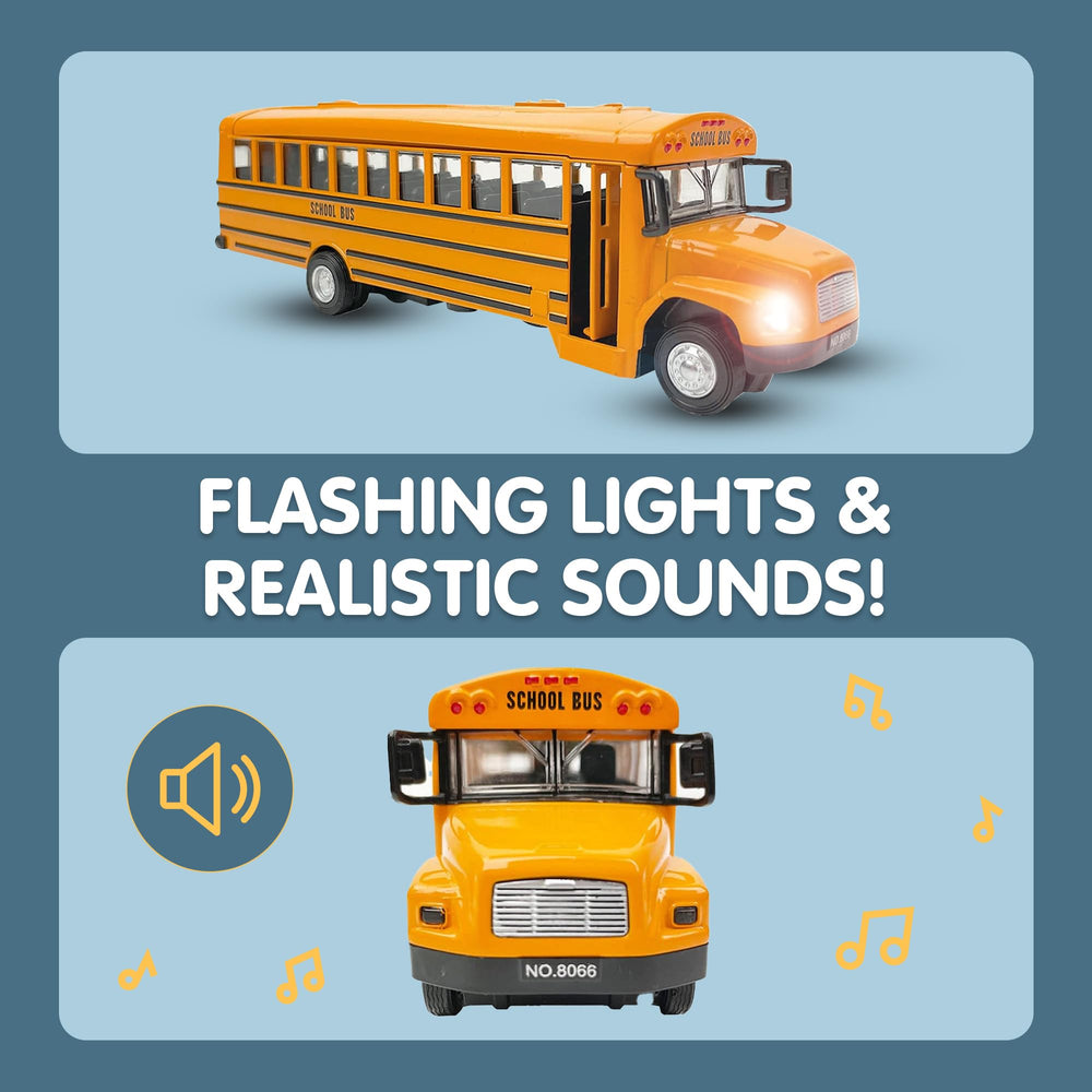Liberty Imports bus with opening doors for interactive play sessions