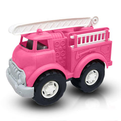 Liberty Imports pink fire truck with removable side ladders, ideal for imaginative play and motor skill development