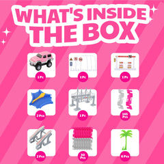 Liberty Imports Pink Magic Kids Playing showcases cooperative imaginative play with bendable tracks.