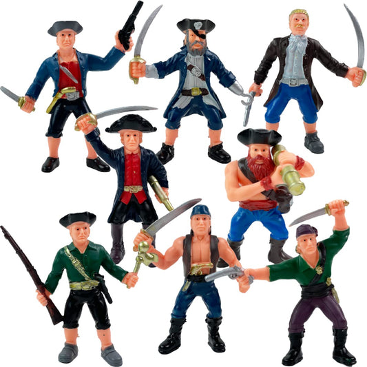 Liberty Imports pirate captain with sword pose for imaginative sea battles.