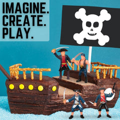 Liberty Imports hand-painted pirate figure detail emphasizes durable plastic construction.