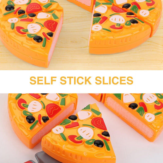 Liberty Imports six-slice pizza detail for realistic pretend meals