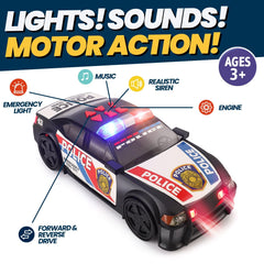 Liberty Imports police cruiser batteries included for instant play.
