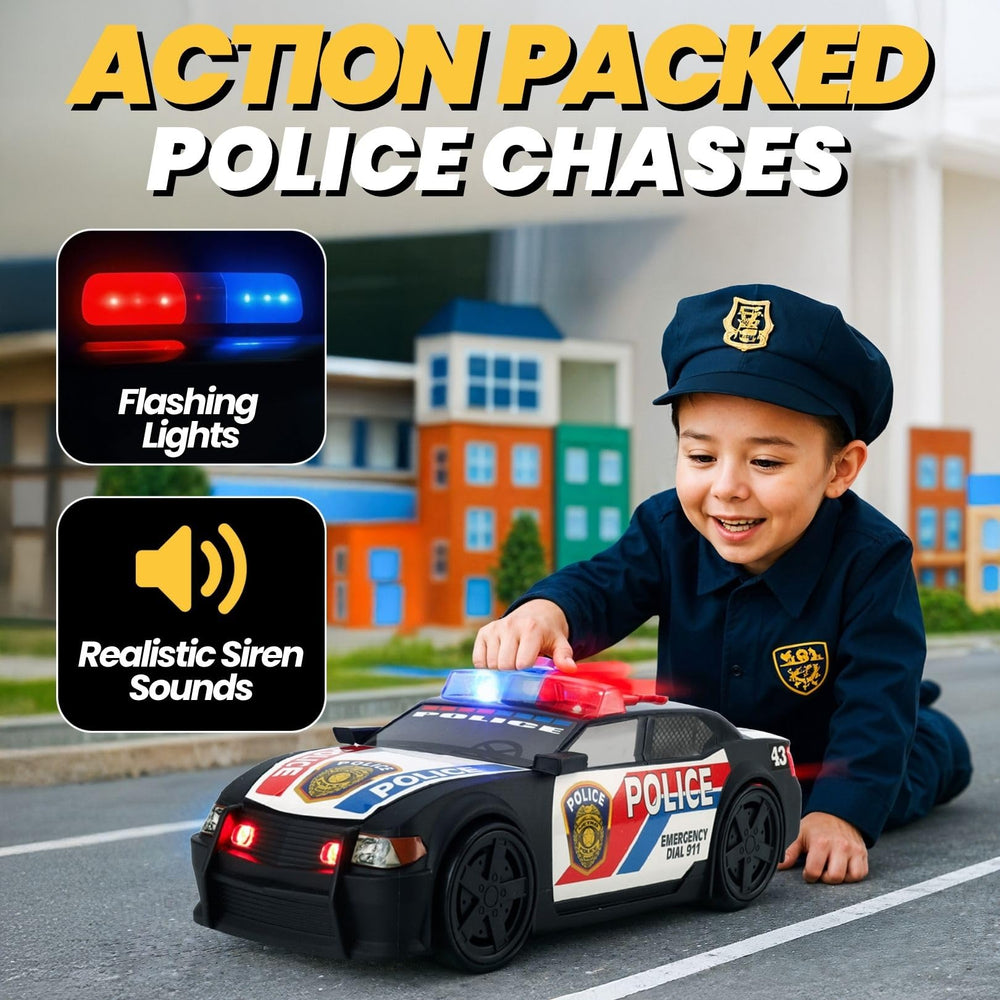 Liberty Imports police cruiser scale model 1-16 for detailed play.