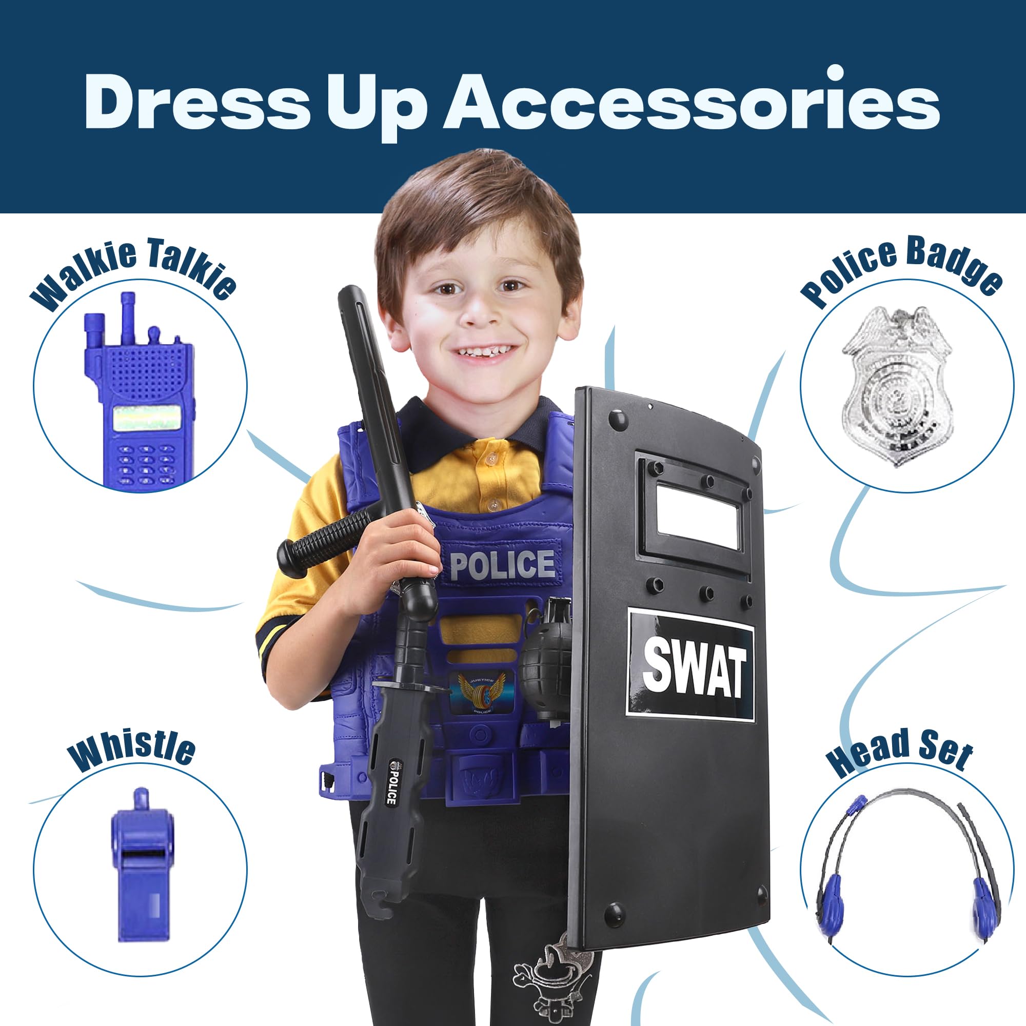 Liberty Imports police badge to complete authentic dress-up experiences.