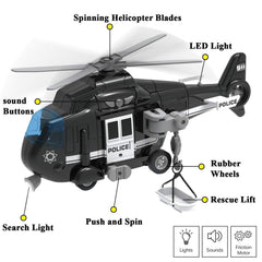 Liberty Imports helicopter with three sound buttons for immersive play