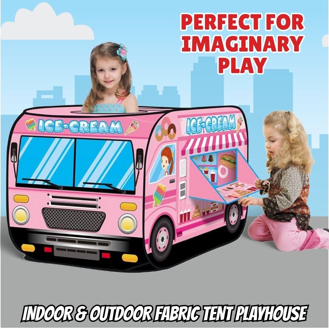 Liberty Imports ice cream truck tent outdoors for backyard fun and easy cleanup