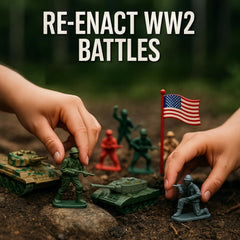 Liberty Imports portable storage bucket keeps troops and vehicles organized after play.