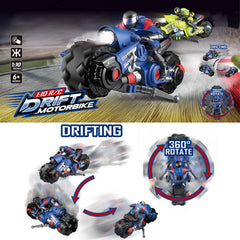 Liberty Imports RC Stunt Bike drift design close up of tires.