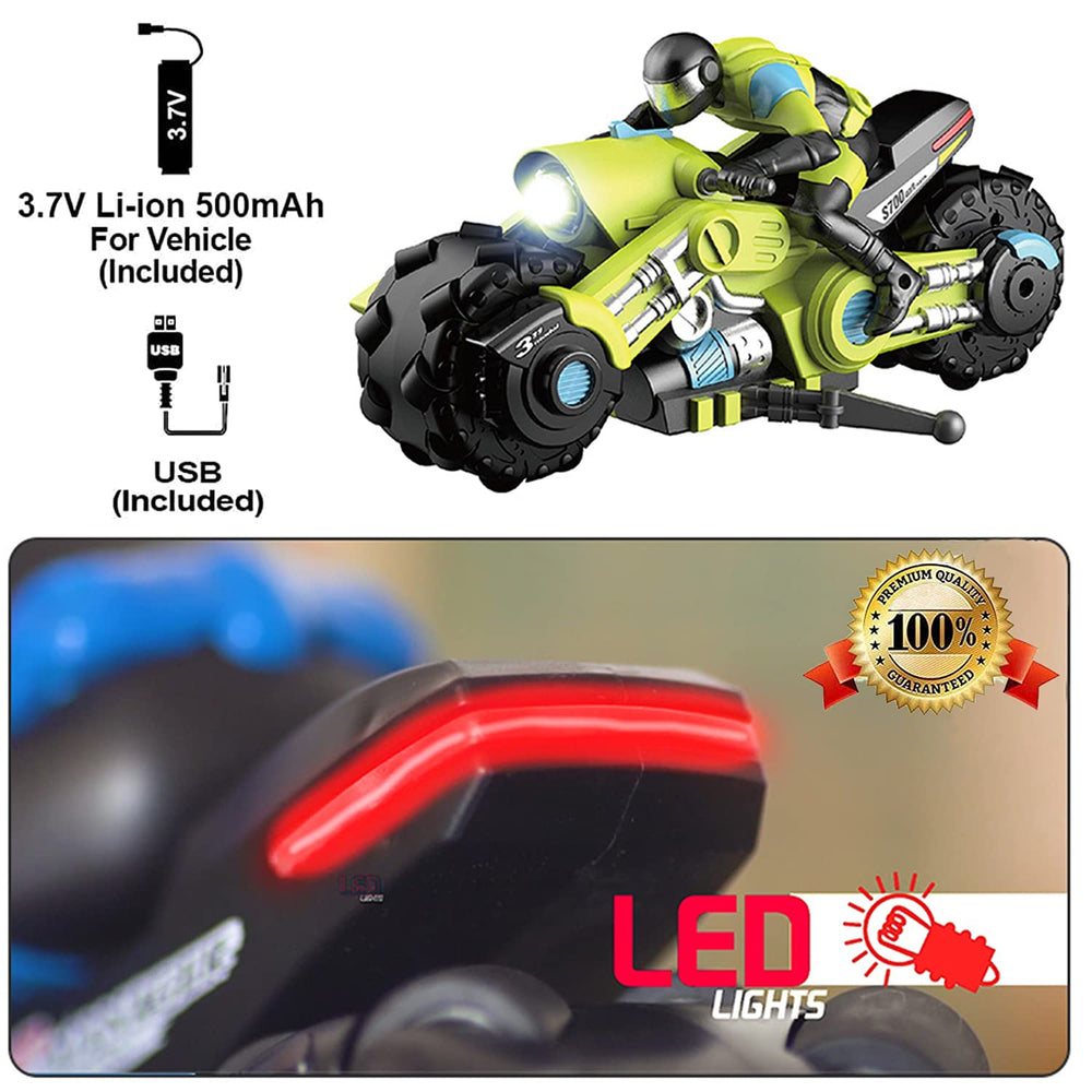 Liberty Imports RC Stunt Bike with rechargeable battery for ready-to-run play