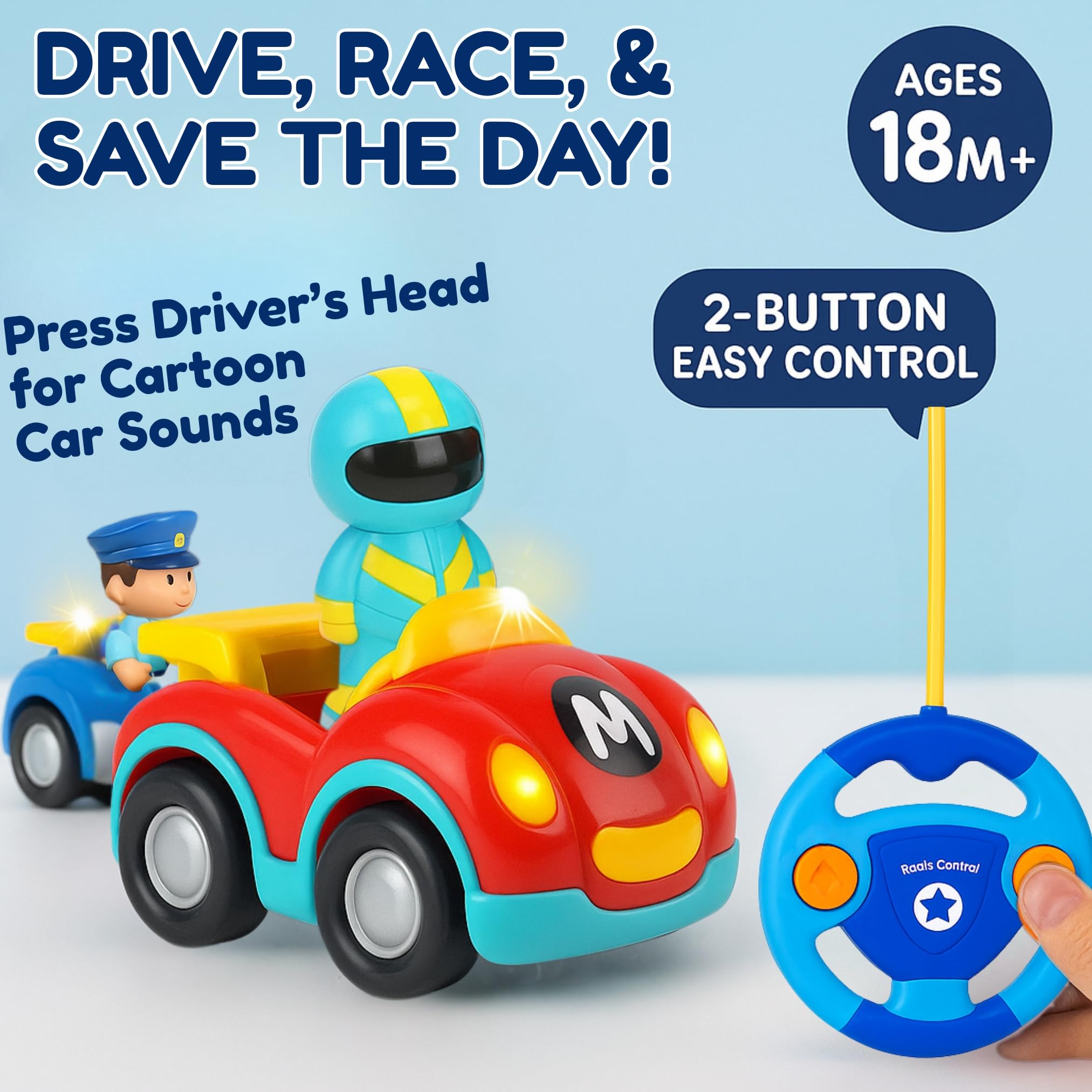 Liberty Imports Removable driver figures image adds imaginative play with figurines.
