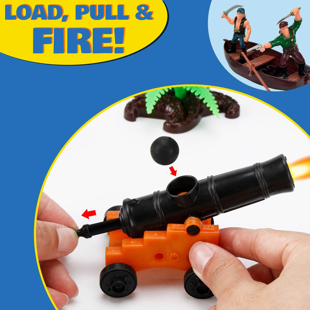 Liberty Imports six-inch pirate boat enhances DIY battles and treasure quests.