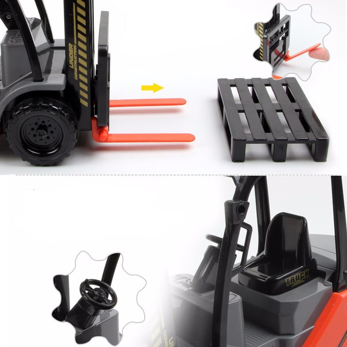 Liberty Imports manual lift control mimics real operation for interactive pretend tasks.