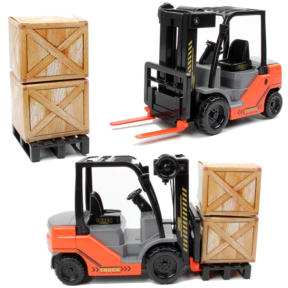 Liberty Imports toy forklift with pallet for imaginative warehouse play.
