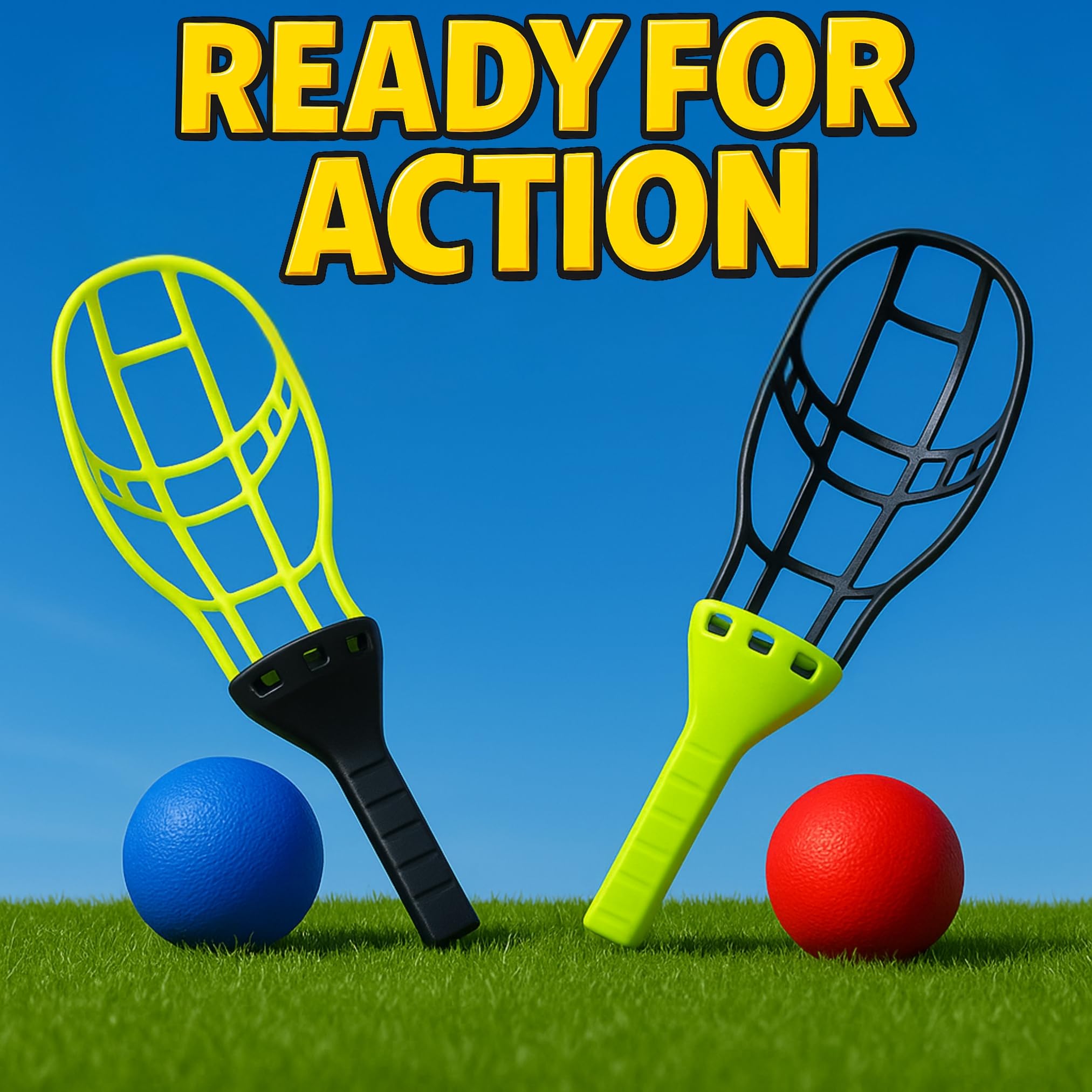 Two-player outdoor fun on park days with Liberty Imports Trackball Sport Chuck and Catch Ball