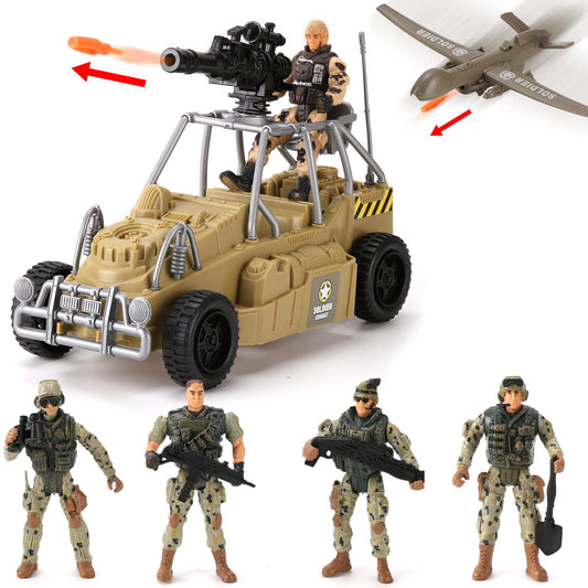 Liberty Imports transport helicopter lights up play scenarios with loading action.
