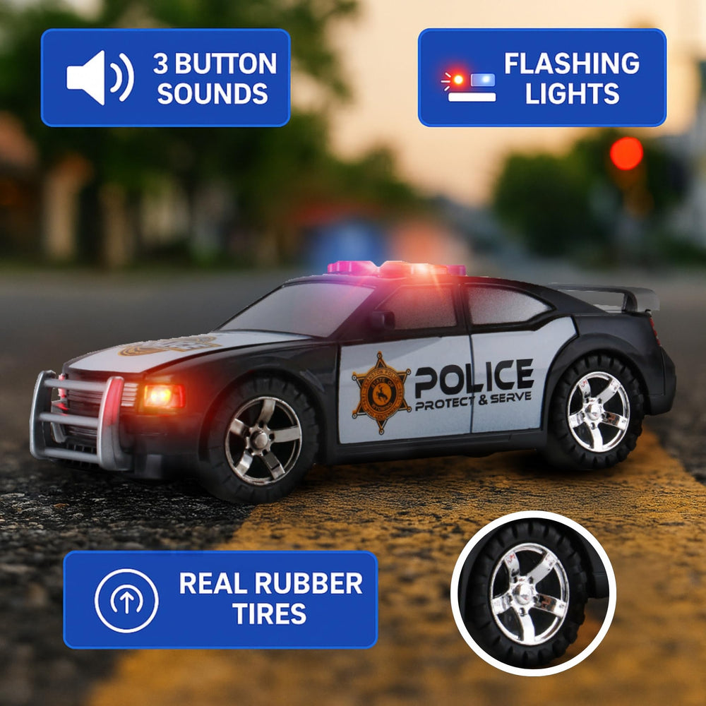Liberty Imports True Hero police car with sirens for action-packed role play